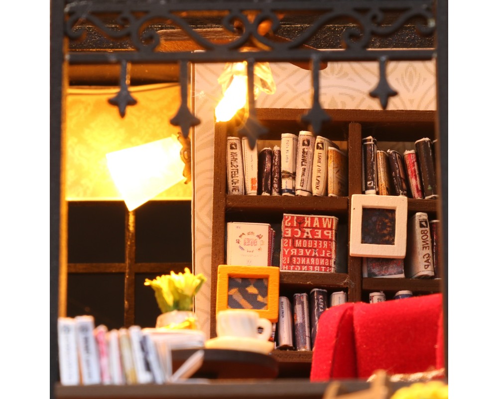 Румбокс Интерьерный конструктор Hobby Day DIY MiniHouse, Книжный магазин, C008 Румбокс Интерьерный конструктор Hobby Day DIY MiniHouse, Книжный магазин, C008