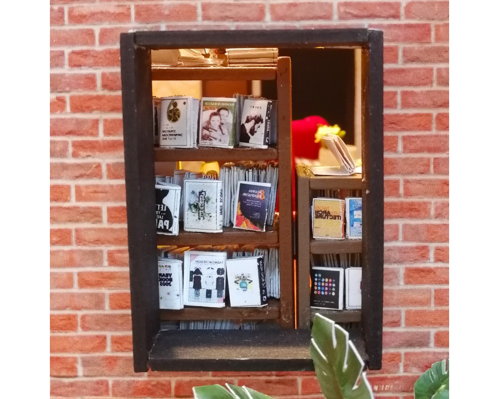 Румбокс Интерьерный конструктор Hobby Day DIY MiniHouse, Книжный магазин, C008 Румбокс Интерьерный конструктор Hobby Day DIY MiniHouse, Книжный магазин, C008