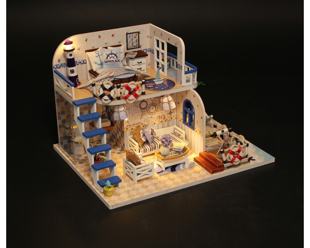 Румбокс Интерьерный конструктор Hobby Day DIY MiniHouse, Домик у моря, M032 Румбокс Интерьерный конструктор Hobby Day DIY MiniHouse, Домик у моря, M032