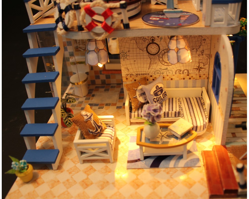 Румбокс Интерьерный конструктор Hobby Day DIY MiniHouse, Домик у моря, M032 Румбокс Интерьерный конструктор Hobby Day DIY MiniHouse, Домик у моря, M032