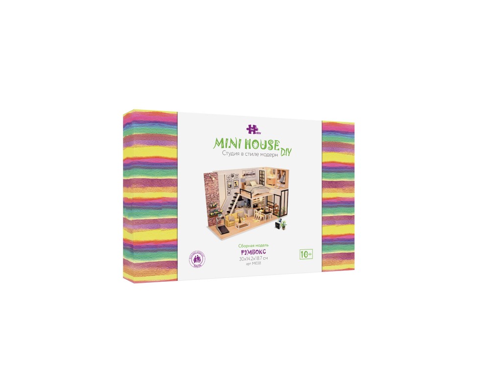 Румбокс Интерьерный конструктор Hobby Day DIY MiniHouse, Студия в стиле модерн, M038 Румбокс Интерьерный конструктор Hobby Day DIY MiniHouse, Студия в стиле модерн, M038