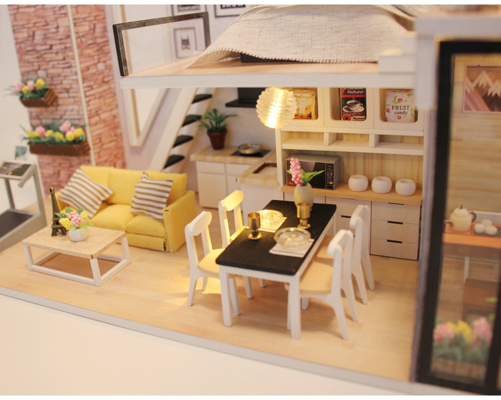 Румбокс Интерьерный конструктор Hobby Day DIY MiniHouse, Студия в стиле модерн, M038