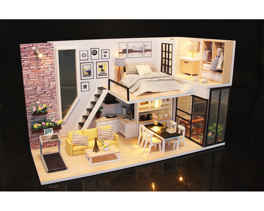 Румбокс Интерьерный конструктор Hobby Day DIY MiniHouse, Студия в стиле модерн, M038