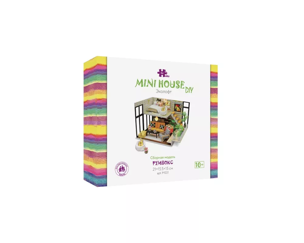 Румбокс Интерьерный конструктор Hobby Day DIY MiniHouse, Эколофт, M031 Румбокс Интерьерный конструктор Hobby Day DIY MiniHouse, Эколофт, M031